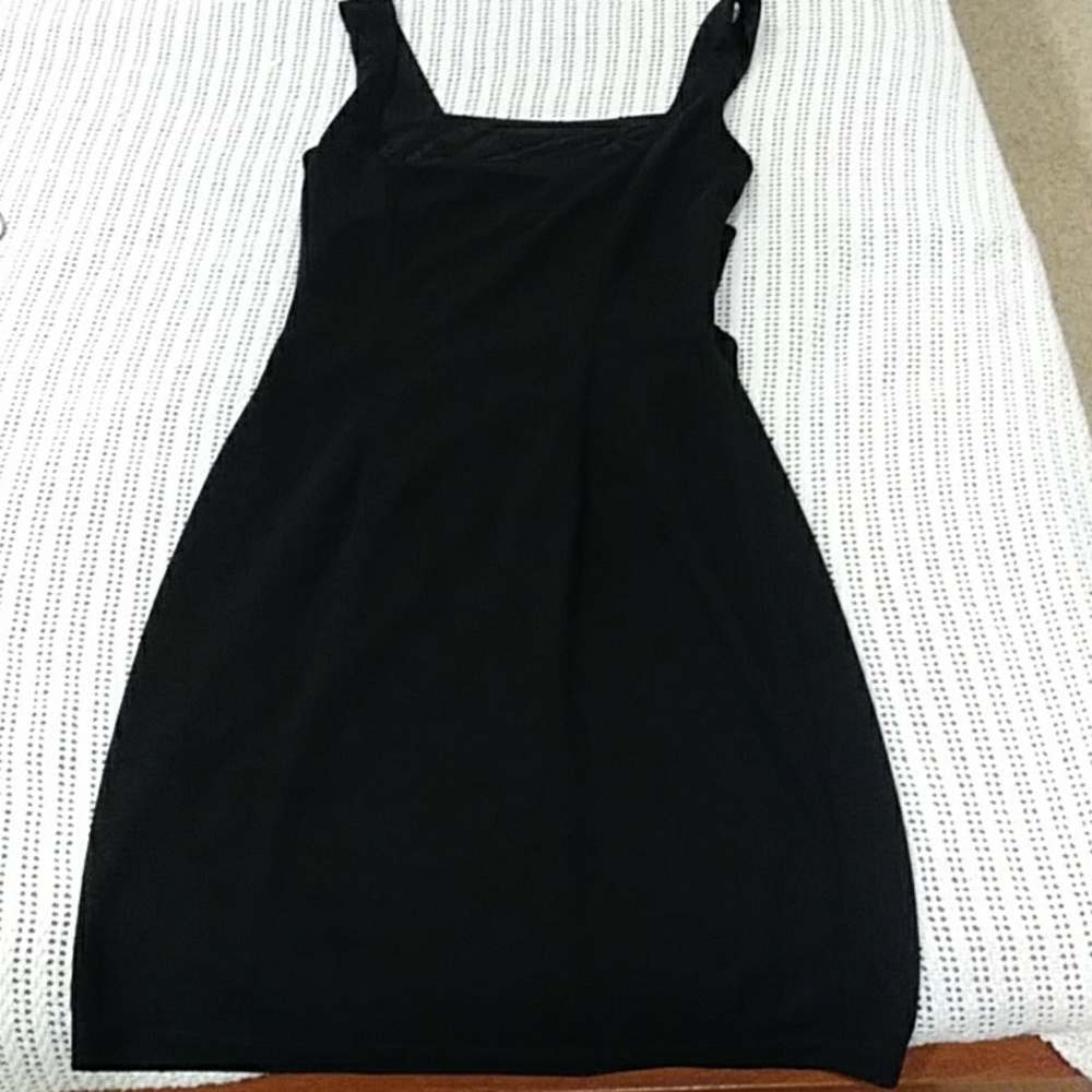 Black Dress with2 rear horizontal openings
